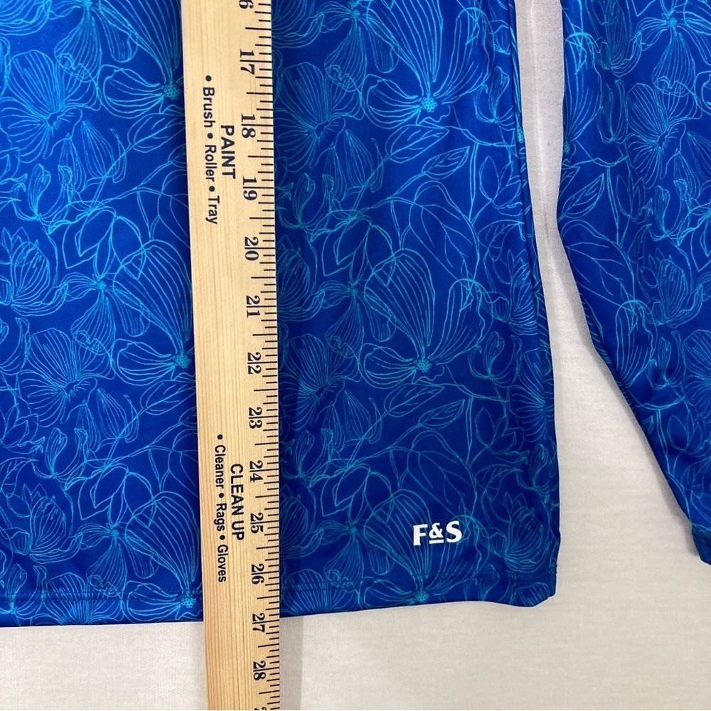 New Field & Stream Blue Floral UPF 30 Smartwick Long Sleeve Top Large - Picture 7 of 10